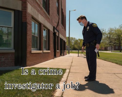 a crime investigator on site