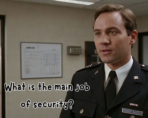 Professional officer on standby.