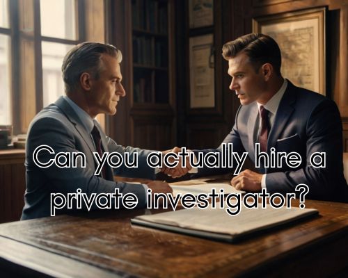 a private investigator being hired for a specific case