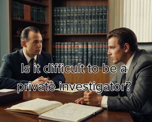 a private investigator having a talk