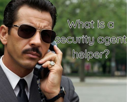 a security officer on duty having a call